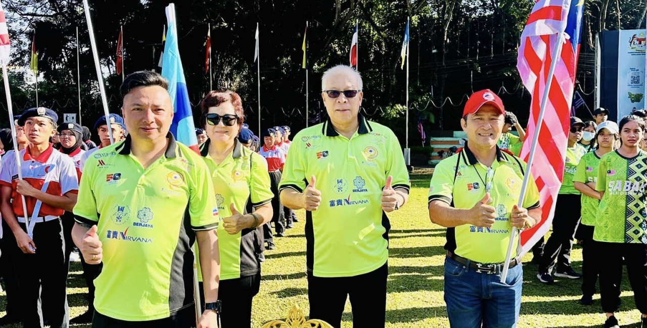 沙巴州元首71岁华诞检阅游行首次彩排 — 沙华堂唯一代表华社参列